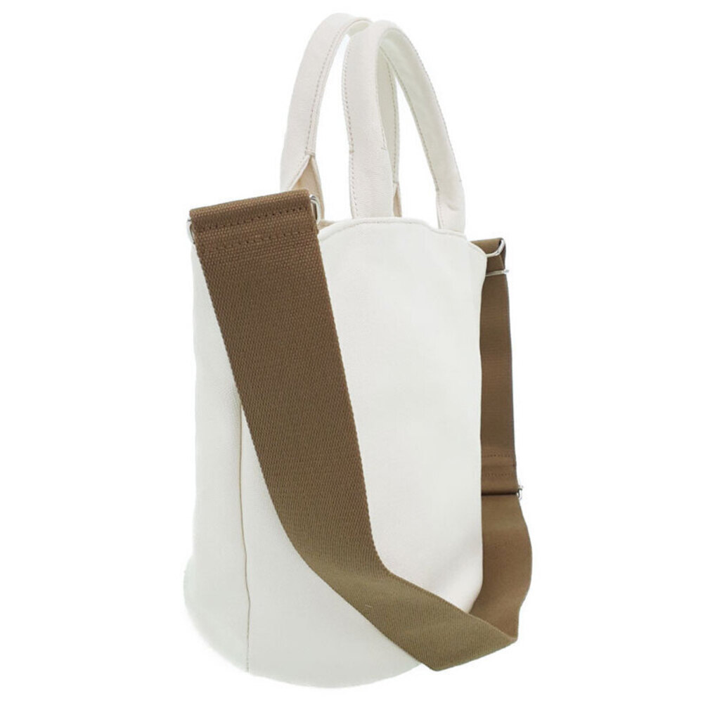 Prada Print Logo Canapa White 2way Tote Bag Canvas